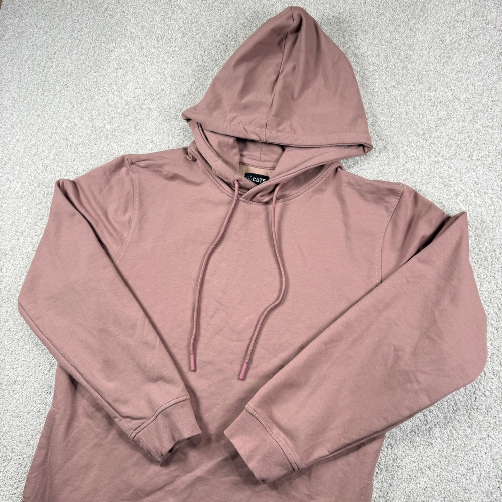 Cuts Clothing Hoodie Mens Large Mauve Classic Pyca Pro Pullover Sweatshirt